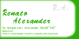 renato alexander business card